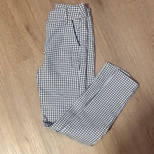 Stretch Comfort Checkered Plaid Ankle Pants